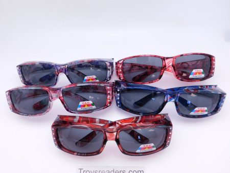 Polarized Square Glitzy Flowery Fit Overs in Five Designs Online Sale