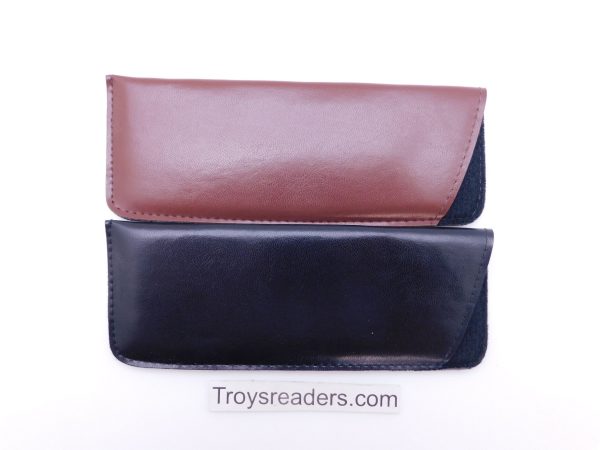 Padded Faux Leather Glasses Sleeve Pouch in Two Colors Fashion