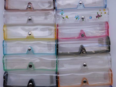 Medium Clear Plastic Case in Sixteen Colors Discount