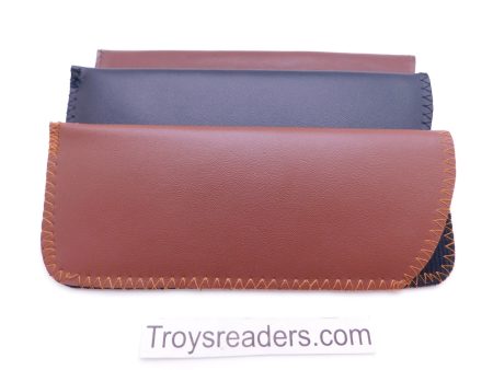 Faux Leather Glasses Sleeve Soft Case in Three Colors Fashion