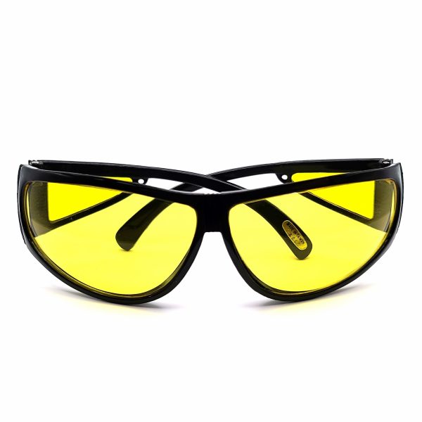 Gnarly Black Plastic Night Driving Glasses Fashion