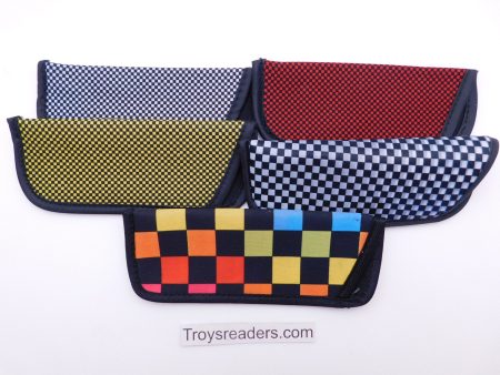 Checkerboard Glasses Sleeve Pouch in Five Designs Online now