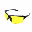 Peg Black Half Rim Sport Wrap Night Driving Glasses For Cheap