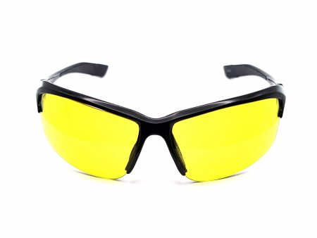 Peg Black Half Rim Sport Wrap Night Driving Glasses For Cheap