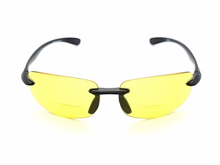 Shotgun Yellow Tinted Rimless Shooting, Hunting, & Night Driving Sports Bifocal Glasses Online Hot Sale