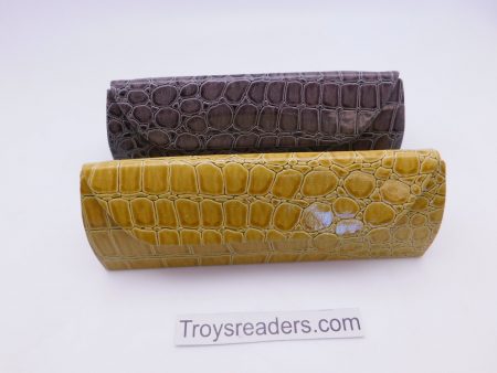 Cinzia Snakeskin Folding Reading Glasses Case in Two Colors For Cheap