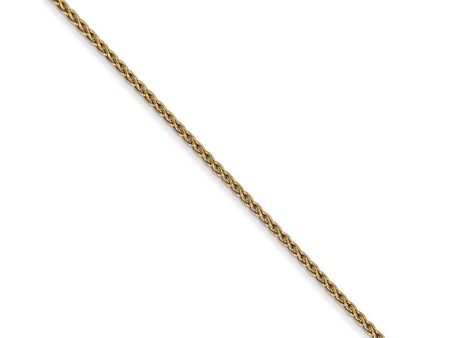 1.2mm, 14k Yellow Gold, Solid Parisian Wheat Chain Necklace For Discount