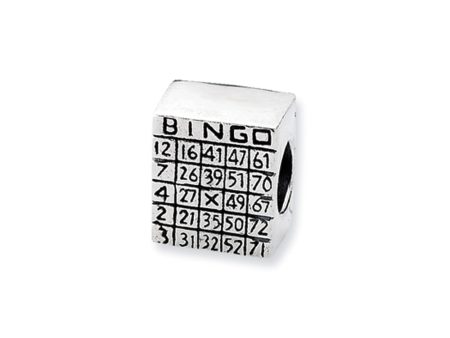 Sterling Silver Bingo Card Bead Charm Supply