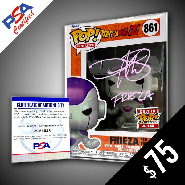 Funko Pop! - Dragon Ball Z: Frieza Final Form #861 (METALLIC) SIGNED by Daman Mills (PSA Certified) Online