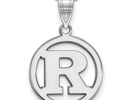 Sterling Silver Rutgers Small Initial R Circle Necklace Online Sale