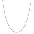 1.2mm 10k White Gold Solid Loose Rope Chain Necklace For Cheap