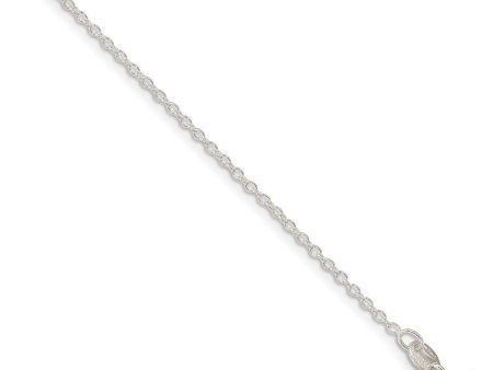 1.5mm, Sterling Silver Solid Cable Chain Necklace on Sale