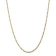 2.75mm, 14k Yellow Gold, Flat Figaro Chain Necklace For Discount