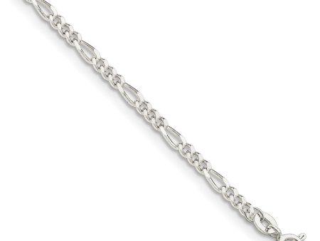 Sterling Silver 2.5mm Solid Figaro Chain Anklet Supply