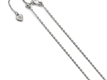 1.5mm Sterling Silver Adjustable Solid Cable Chain Necklace For Sale