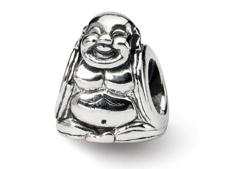 Sterling Silver Sitting Buddha Bead Charm on Sale