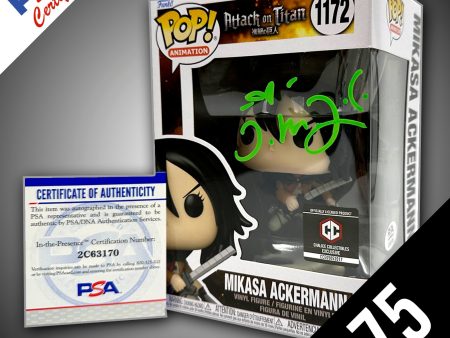 Funko Pop! - Attack on Titan: Chalice Exclusive Mikasa #1172 SIGNED by Trina Nishimura (PSA Certified) For Sale