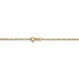 1.25mm, 14k Yellow Gold, Flat Figaro Chain Bracelet, 7 Inch For Sale