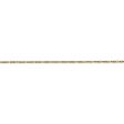 1.25mm, 14k Yellow Gold, Flat Figaro Chain Bracelet, 7 Inch For Sale