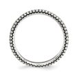 2.25mm Stackable Antiqued Sterling Silver Milgrain Curved Band Fashion