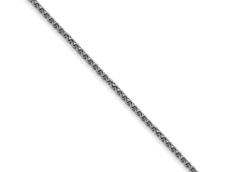 1.2mm, 14k White Gold, Diamond Cut Solid Spiga Chain Necklace Supply