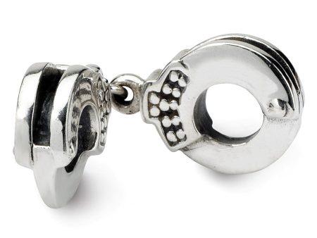 Sterling Silver Handcuffs Bead Charm Online now