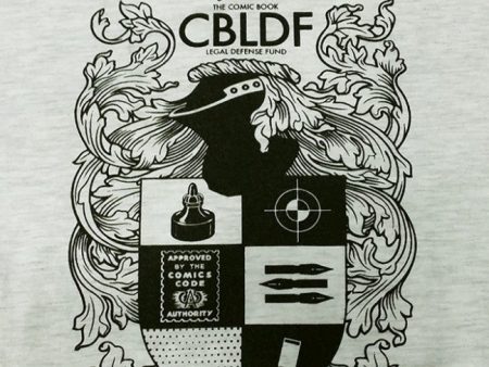 CBLDF Coat of Arms T-Shirt, Designed by Brian Wood! Online Hot Sale