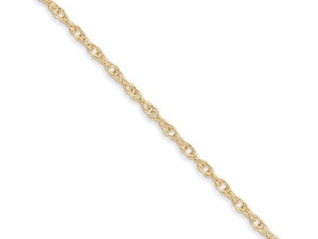 1.35mm, 14k Yellow Gold, Cable Rope Chain Necklace on Sale