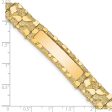 Men s 14k Yellow Gold 12mm Nugget I.D. Bracelet - 8 Inch Discount