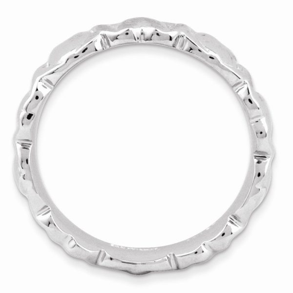 Sterling Silver Entwined Hearts Stackable 4.5mm Band For Cheap