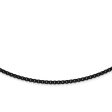 2.6mm Black Plated Stainless Steel Polished Box Chain Necklace Cheap