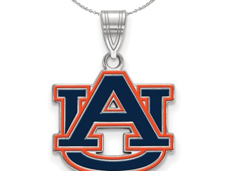 Sterling Silver Auburn U Medium Enamel Pendant Necklace Discount