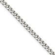 3.5mm Sterling Silver Solid Curb Chain Necklace Online Sale