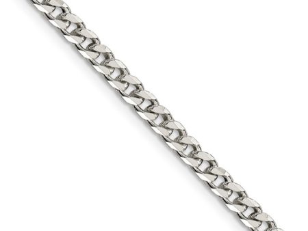 3.5mm Sterling Silver Solid Curb Chain Necklace Online Sale