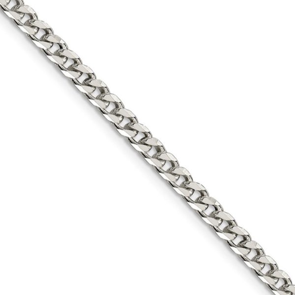 3.5mm Sterling Silver Solid Curb Chain Necklace Online Sale