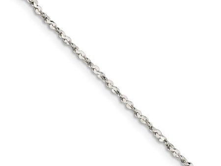 1.6mm, Sterling Silver D C Twisted Solid Serpentine Necklace on Sale