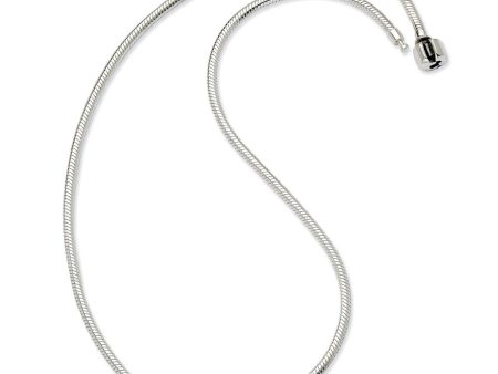 16 Inch Artisan Snake 3mm Charm Necklace in Silver for 4mm Charms For Cheap