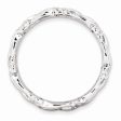 Rhodium Plated Sterling Silver Stackable Ornate Floral 4.5mm Band Hot on Sale