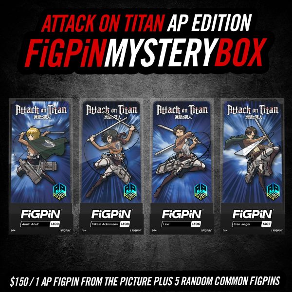 FiGPiN - ATTACK ON TITAN -  AP FiGPiN Guaranteed Mystery Box Sale