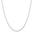 1.25mm Rhodium Plated Sterling Silver Round Spiga Chain Necklace Online Hot Sale