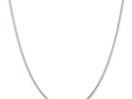 1.25mm Rhodium Plated Sterling Silver Round Spiga Chain Necklace Online Hot Sale