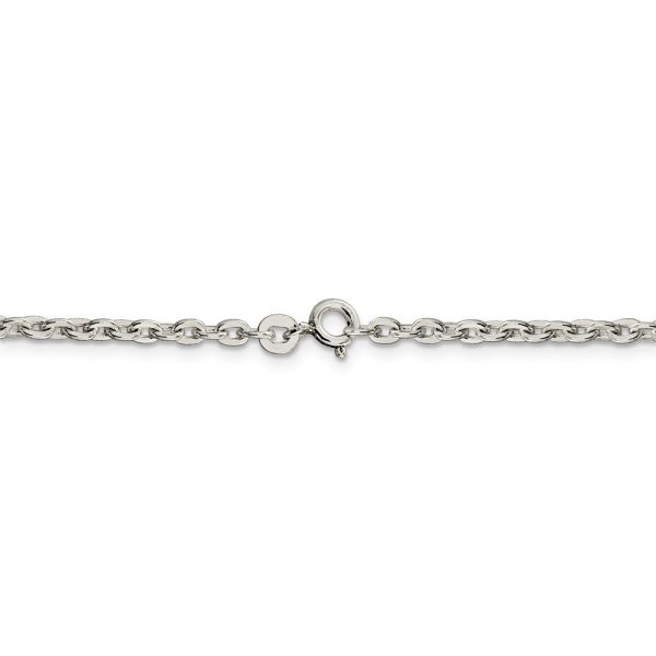 2.75mm Sterling Silver Flat Cable Chain Necklace Supply