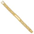 Men s 14k Yellow Gold 12mm Nugget I.D. Bracelet - 8 Inch Discount