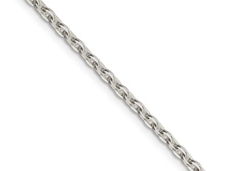 2.75mm Sterling Silver Flat Cable Chain Necklace Supply