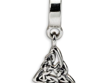 Sterling Silver Celtic Trinity Dangle Bead Charm Fashion