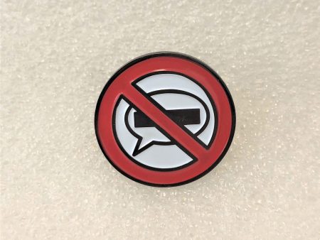 No Comics Censorship Enamel Pin For Cheap