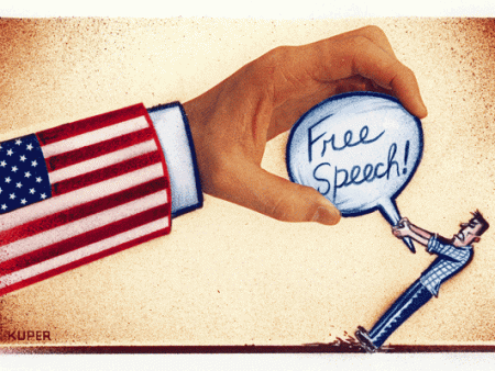 Peter Kuper Free Speech print, signed by Peter Kuper! Sale