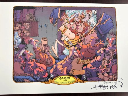 Groo & the Thought Patrol Print, signed by Sergio Aragones! Hot on Sale