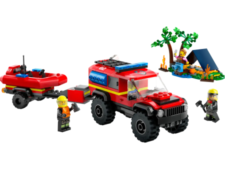 60412 4x4 Fire Truck with Rescue Boat Online now